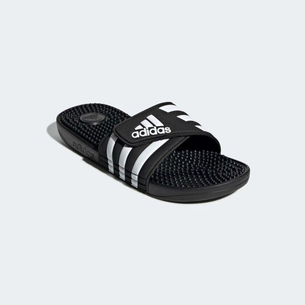 adidas Adissage Slides Men's Size 12 Core Black / Cloud White New With Box - Picture 2 of 8